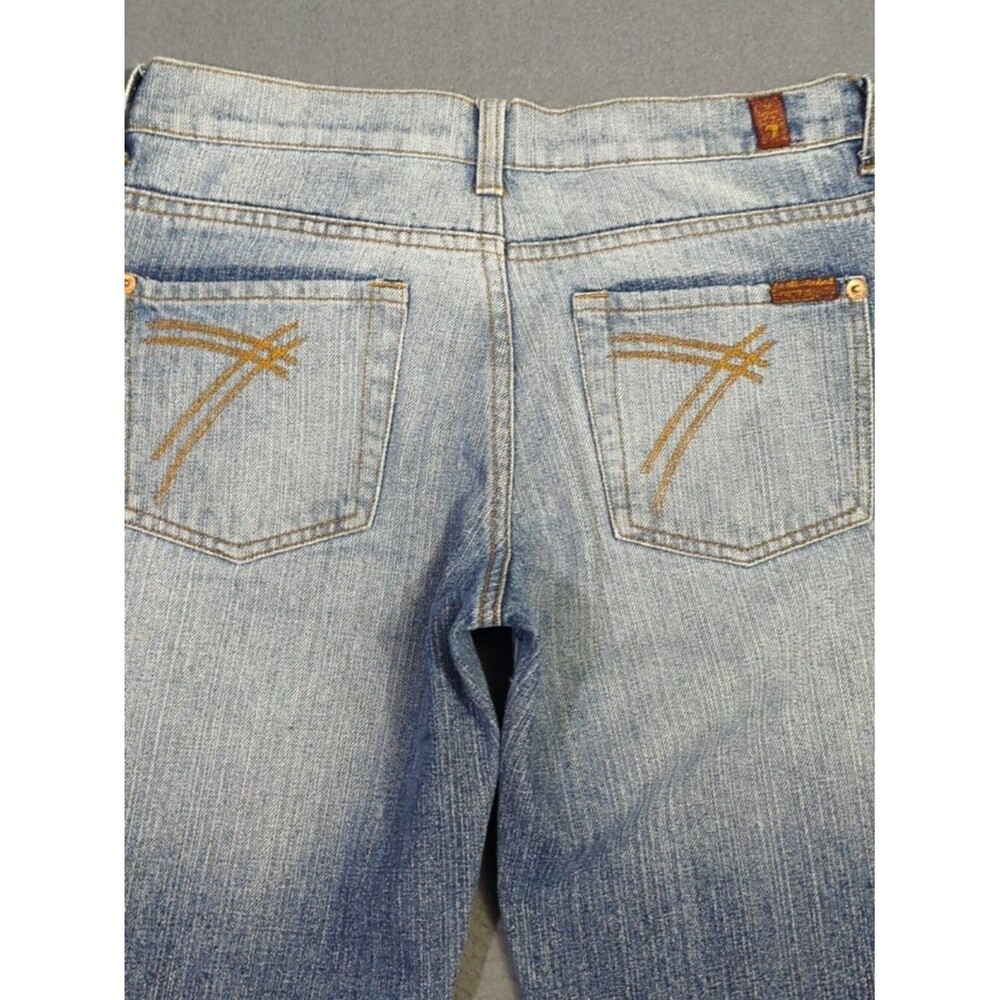 7 For All Mankind Jeans Women's 28x33 Blue Dojo Denim Flare Wide Leg